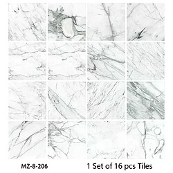 Lot de 16 autocollants muraux style aquarelle pour cuisine, salle de bain, armoire, carrelage, imperméables, style artistique~00003 