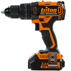 Perceuse a percussion sans fil Triton T20CHBL visseuse brushless 20V 2 batteries 2Ah