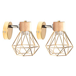 STOEX 2PCS Applique Murale Rétro 15CM Lampe Murale Moderne En Métal, Angle Réglable, Or
