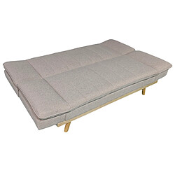 Pegane Canapé-lit XL canapé convertible rembourré en Tissu beige - Longueur 189 x Largeur 89 x Hauteur 91 cm pas cher