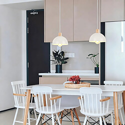 Acheter STOEX 2PCS 20CM Lustre En Métal Vintage Suspension Luminaire Moderne D'Intérieur Blanc