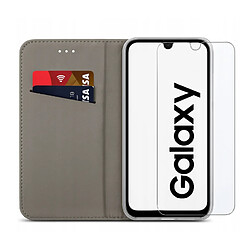 Htdmobiles Housse etui portefeuille avec coque interieure en silicone pour Samsung Galaxy S25 FE 5G + film ecran - NOIR MAGNET