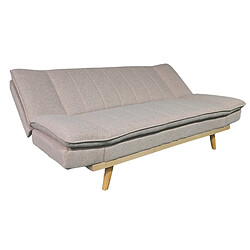 Acheter Pegane Canapé-lit XL canapé convertible rembourré en Tissu beige - Longueur 189 x Largeur 89 x Hauteur 91 cm