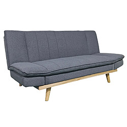 Pegane Canapé-lit XL , canapé convertible rembourré en Tissu gris - Longueur 189 x Largeur 89 x Hauteur 91 cm
