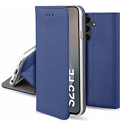 Htdmobiles Housse etui portefeuille avec coque interieure en silicone pour Samsung Galaxy S25 FE 5G + verre trempe - BLEU MAGNET