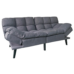 Pegane Canapé-lit rembourré ,canapé convertible en Tissu gris - Longueur 183 x Largeur 86,5 x Hauteur 81 cm pas cher