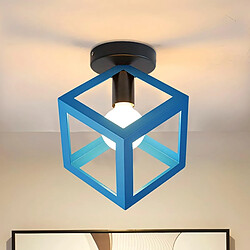 STOEX Lampe De Plafond En Forme De Cube Luminaire Plafonnier Moderne Rétro Bleu