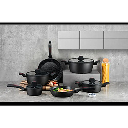 Royalty Line Batterie de cuisine 10 pièces Noir Roylaty Line RLT01010-BLK