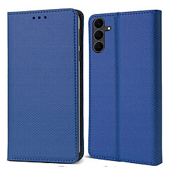 Htdmobiles Housse etui portefeuille avec coque interieure en silicone pour Samsung Galaxy S25 FE 5G + verre trempe - BLEU MAGNET