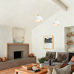 Avis STOEX 2PCS 20CM Lustre En Métal Vintage Suspension Luminaire Moderne D'Intérieur Blanc