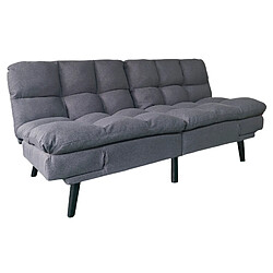 Pegane Canapé-lit rembourré ,canapé convertible en Tissu gris - Longueur 183 x Largeur 86,5 x Hauteur 81 cm