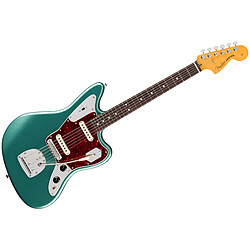 American Professional Classic Jaguar SS RW Faded Sherwood Green Metallic + Housse Fender