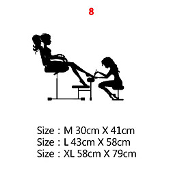 Autocollant mural créatif en vinyle pour salon de manucure, décoration murale~01810 