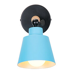 STOEX Applique Murale Moderne En Bois Lampe Murale Rétro Minimaliste E27 Bleu
