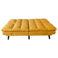 Pegane Canapé-lit rembourré , canapé convertible en lit en tissu coloris Moutarde - Longueur 183 x Largeur 86,5 x Hauteur 81 cm pas cher