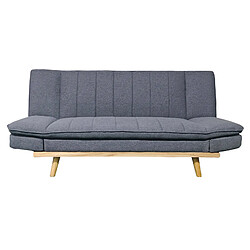 Pegane Canapé-lit XL , canapé convertible rembourré en Tissu gris - Longueur 189 x Largeur 89 x Hauteur 91 cm