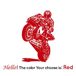 Autocollants muraux de pilote de moto de course de casque disponibles en plusieurs couleurs pour la décoration de la chambre des garçons~01589