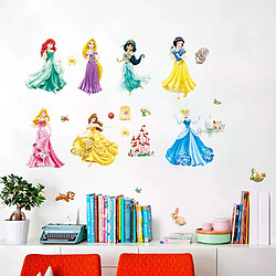 Autocollants muraux Anna, Elsa, Princesse pour chambre d'enfant, stickers muraux de conte de fées, dessin animé, décoration DIY, cadeau pour chambre de fille~00774