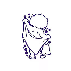 Autocollants muraux en vinyle pour salle de bain, motif dessin animé, mignon, pour porte, fenêtre, verre, imperméable, pour enfants, douche, salle de bain~00475 