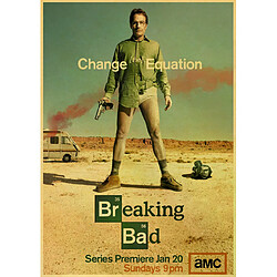 Affiche Breaking Bad en papier kraft rétro de haute qualité pour décoration murale~01086