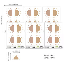 Funlife® Autocollants muraux bohèmes à pois imperméables pour chambre de garçon et de fille, décoration pour chambre d'enfant, chambre de bébé, salon~01487