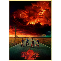 Affiche rétro Stranger Things saison 2, papier kraft, décoration murale vintage pour bar, café, maison~01841
