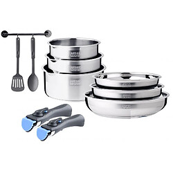 Batteire de cuisine 10 pièces acier inoxydable Arthur Martin AM9841