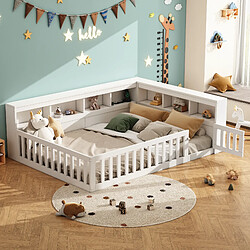 Avis WISHDOR Lit bébé 140x190 cm Lit avec barrières - Blanc