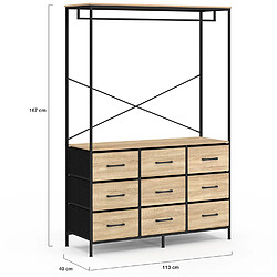 Acheter Idmarket DRESSING PENDERIE UTAH 9 BACS