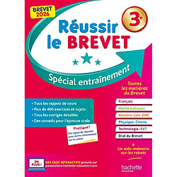 Réussir le brevet 3e : spécial entraînement : brevet 2026