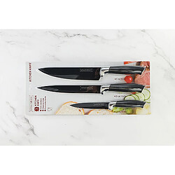 Ensemble de couteaux 3 pièces Noir Royalty Line RLBW3B