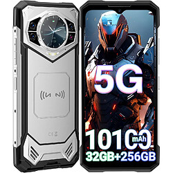 DOOGEE S200 5G Smartphone Incassable Android 14 - 32Go+256Go 10100mAh 6.72" + 1.32" AMOLED 120Hz 100MP+20MP - Argent