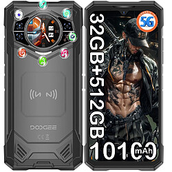 DOOGEE S200X Smartphone Robuste 32Go + 512Go 10100 mAh 33W Charge Rapide 100MP Caméra 6,72''+1.32" IP68 Téléphone 5G NFC GPS - Noir