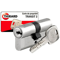 Cylindre européen barillet double entrée pour serrure de porte 40x40 mm 4 clés Transit 2 Thirard