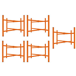 Monstershop Lot de 5 Supports Pliables en X 50 cm H Pour Planches de Mortier Maçonnerie