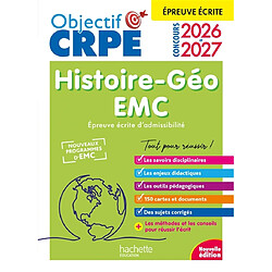Histoire géo, EMC : épreuve écrite d'admissibilité : concours 2026 et 2027, nouveaux programmes d'EMC