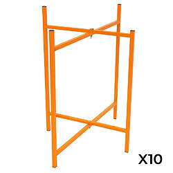 Monstershop Lot de 10 Supports Pliables en X 75 cm H Pour Planches de Mortier Maçonnerie