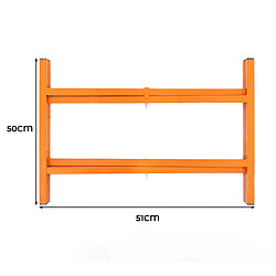 Monstershop Lot de 10 Supports Pliables en X 50 cm H Pour Planches de Mortier Maçonnerie