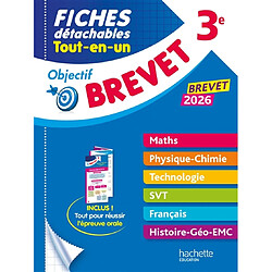 Fiches détachables tout-en-un 3e : brevet 2026