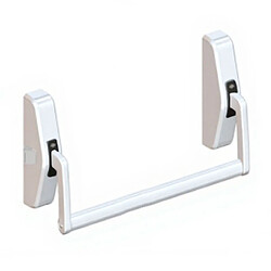 Serrure barre antipanique Bricard 3 points porte sortie de sécurité gauche 900mm Cross Bar blanche