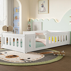 OKWISH Lit Enfant 90x200 cm - Lit junior - Blanc