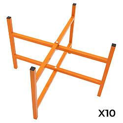 Monstershop Lot de 10 Supports Pliables en X 50 cm H Pour Planches de Mortier Maçonnerie
