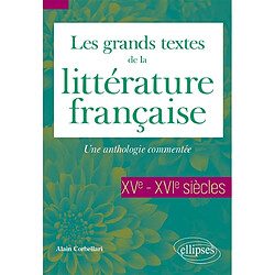 Les grands textes de la littérature française : une anthologie commentée. XVe-XVIe siècles