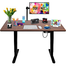 Duronic CD120 BT Bureau Assis-Debout électrique Complet avec Plateau de 120 cm Hauteur Ajustable de 72 à 118 cm Charge maximale de 70 kg Poste Travail Assis Debout Domicile télétravail Bureau