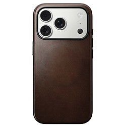 Nomad Coque pour iPhone 17 Pro MagSafe en Cuir Horween Antichocs Marron foncé pas cher