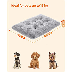 Acheter Helloshop26 Panier pour chien canapé lit pour animaux rembourrage moelleux lavable en machine coussin pour chien 80 x 50 cm gris 12_0006798