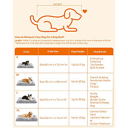 Helloshop26 Panier pour chien canapé lit pour animaux rembourrage moelleux lavable en machine coussin pour chien 80 x 50 cm gris 12_0006798 pas cher