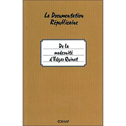 De la modernité d'Edgar Quinet