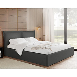 Bestmobilier John - lit coffre - 140x200 cm - en velours - sommier inclus