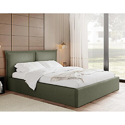 Bestmobilier John - lit coffre - 140x200 cm - en velours - sommier inclus